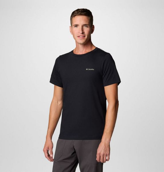 Men Columbia Rapid Ridge™ II Organic Cotton T-Shirt Black | US-ZEATFQ-406