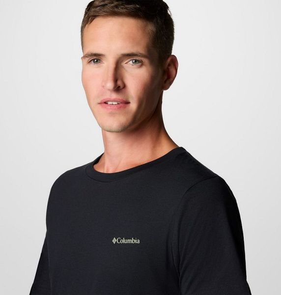 Men Columbia Rapid Ridge™ II Organic Cotton T-Shirt Black | US-ZEATFQ-406