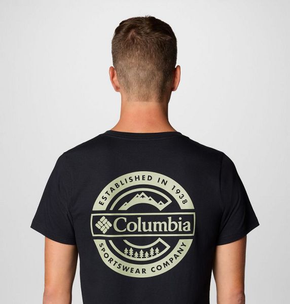 Men Columbia Rapid Ridge™ II Organic Cotton T-Shirt Black | US-ZEATFQ-406