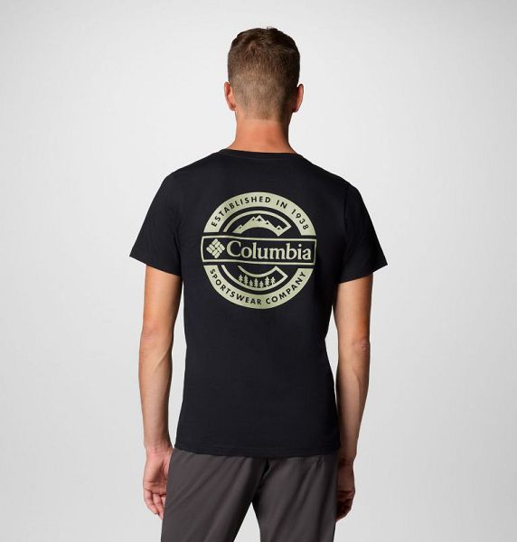 Men Columbia Rapid Ridge™ II Organic Cotton T-Shirt Black | US-ZEATFQ-406