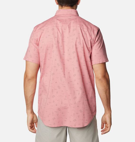 Men Columbia Rapid Rivers™ Printed Sleeve Shirts Pink | US-LYOGXT-170