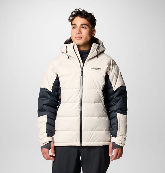 Men Columbia Roaring Fork™ II Waterproof Down Ski Jackets Dark Grey / Black | US-CQMZHR-713