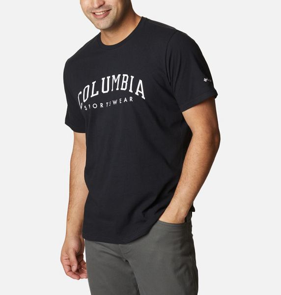 Men Columbia Rockaway River™ Graphic T-Shirt Black | US-KQYZWL-760