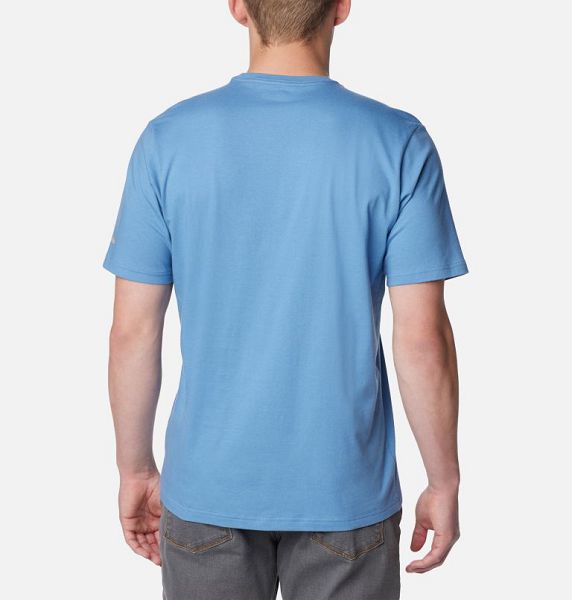 Men Columbia Rockaway River™ Graphic T-Shirt Blue | US-AVPSDZ-093