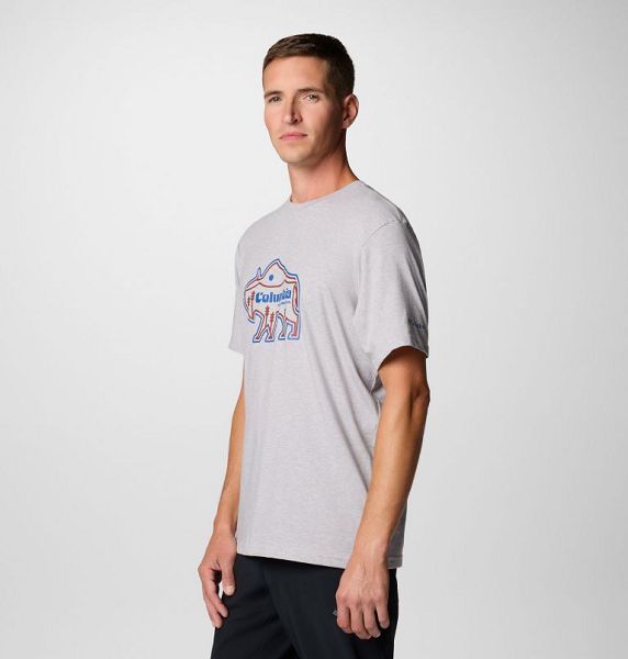 Men Columbia Rockaway River™ Outdoor T-Shirt Grey | US-CLPSBW-016