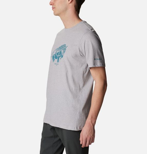 Men Columbia Rockaway River™ Outdoor T-Shirt Grey | US-CVXRWB-576