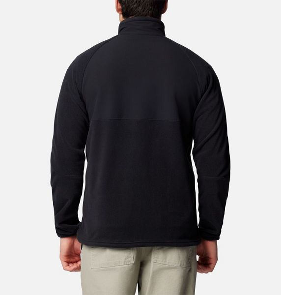 Men Columbia Sage Peak™ Fleece Jackets Black | US-AQMPHG-894