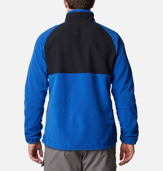 Men Columbia Sage Peak™ Fleece Jackets Blue / Black | US-ZJKUPR-107