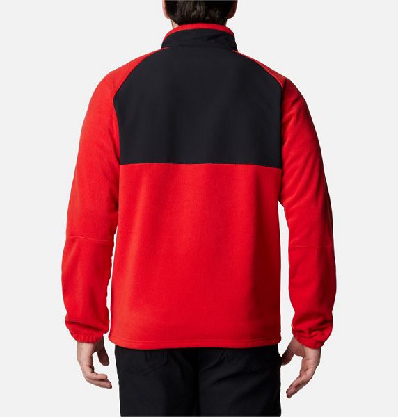 Men Columbia Sage Peak™ Fleece Jackets Red / Black | US-NJGSWY-985