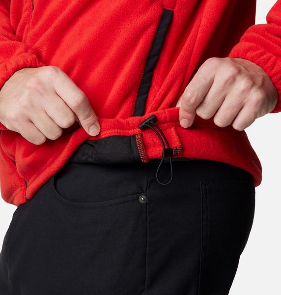 Men Columbia Sage Peak™ Fleece Jackets Red / Black | US-NJGSWY-985