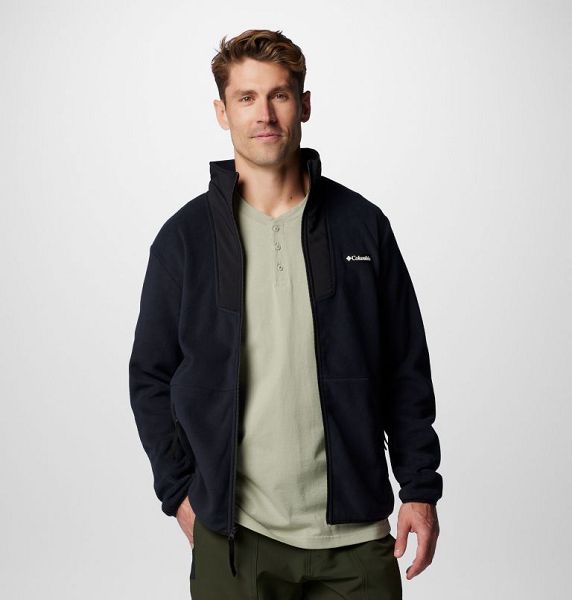 Men Columbia Sequoia Grove™ Fleece Jackets Black | US-TXSPFU-791