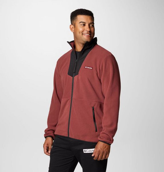 Men Columbia Sequoia Grove™ Fleece Jackets Brown / Black | US-LSUPCR-184