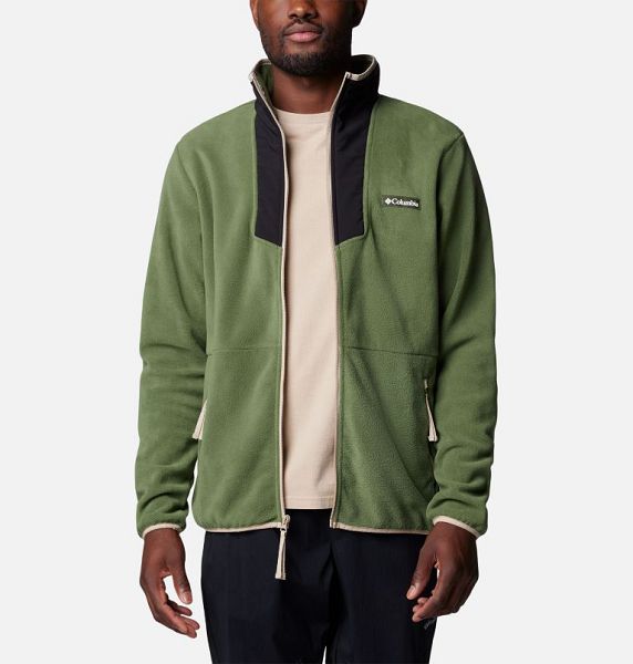 Men Columbia Sequoia Grove™ Fleece Jackets Black / Khaki | US-DIANSB-916