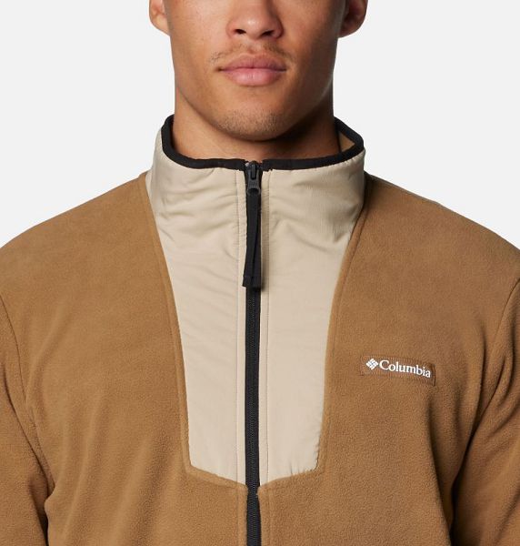 Men Columbia Sequoia Grove™ Half Zip Fleece Khaki / Black | US-AJYGDF-569