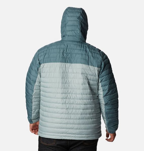 Men Columbia Silver Falls™ Hooded Insulated Jackets White / Blue | US-FBWGDI-184