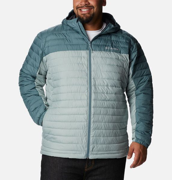 Men Columbia Silver Falls™ Hooded Insulated Jackets White / Blue | US-FBWGDI-184