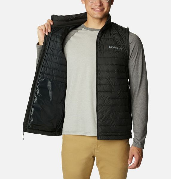 Men Columbia Silver Falls™ Packable Insulated Vest Black | US-HTESPW-958