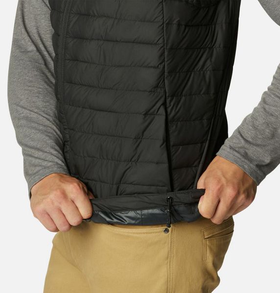 Men Columbia Silver Falls™ Packable Insulated Vest Black | US-HTESPW-958