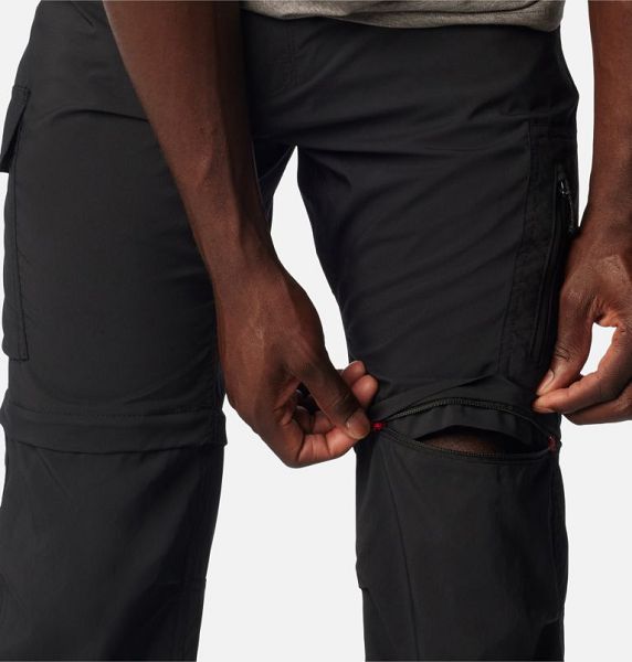 Men Columbia Silver Ridge™ Utility Convertible Walking Pants Black | US-XGJQFP-183