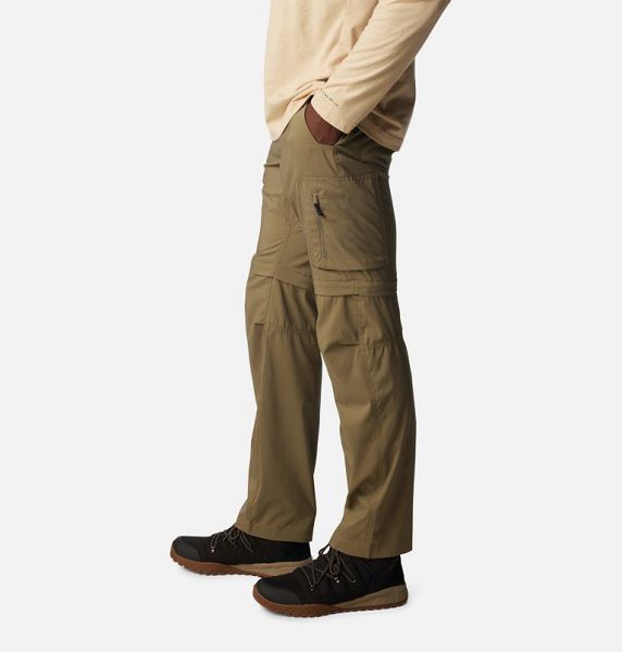 Men Columbia Silver Ridge™ Utility Convertible Walking Pants Grey / Green | US-OCTQLJ-415