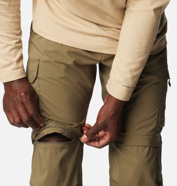 Men Columbia Silver Ridge™ Utility Convertible Walking Pants Grey / Green | US-OCTQLJ-415