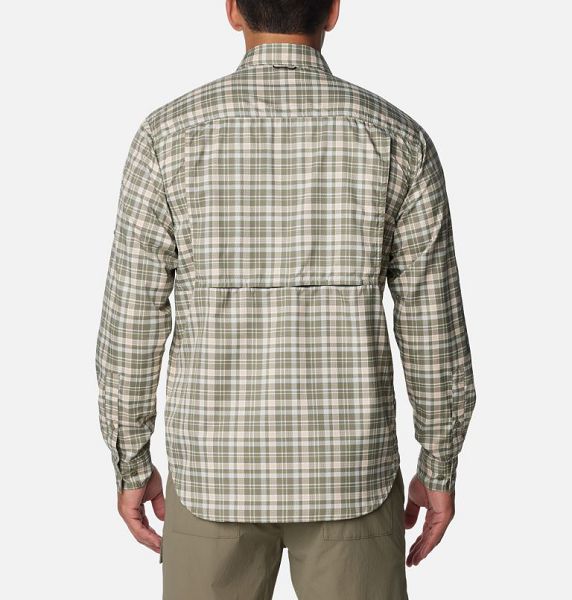 Men Columbia Silver Ridge™ Utility Lite Plaid Shirts Grey / Green / Multicolor | US-HUDEVR-130