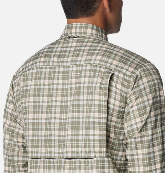 Men Columbia Silver Ridge™ Utility Lite Plaid Shirts Grey / Green / Multicolor | US-HUDEVR-130