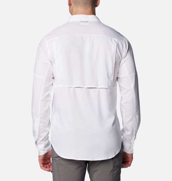 Men Columbia Silver Ridge™ Utility Lite Shirts White | US-GVZETJ-325