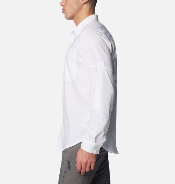 Men Columbia Silver Ridge™ Utility Lite Shirts White | US-GVZETJ-325