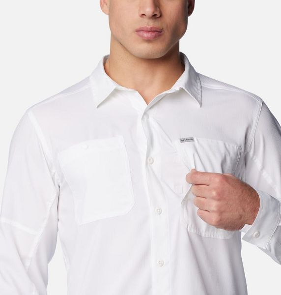 Men Columbia Silver Ridge™ Utility Lite Shirts White | US-GVZETJ-325