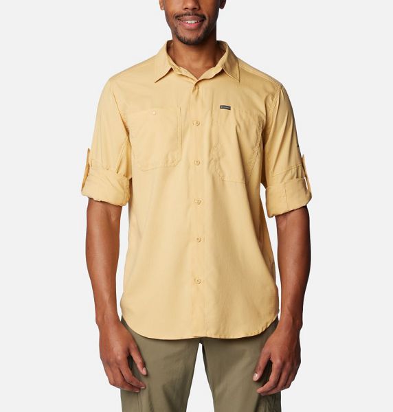 Men Columbia Silver Ridge™ Utility Lite Shirts Light Brown | US-UNFLIZ-028