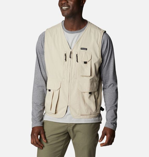 Men Columbia Silver Ridge™ Utility Vest Khaki | US-YKMABD-763