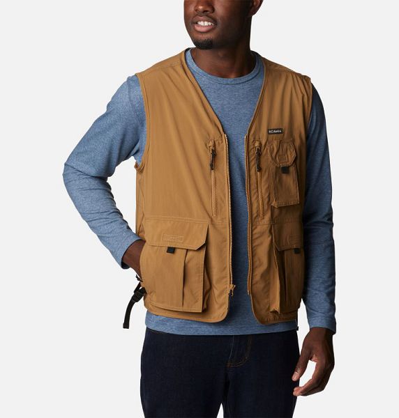 Men Columbia Silver Ridge™ Utility Vest Khaki | US-RDWBCN-987