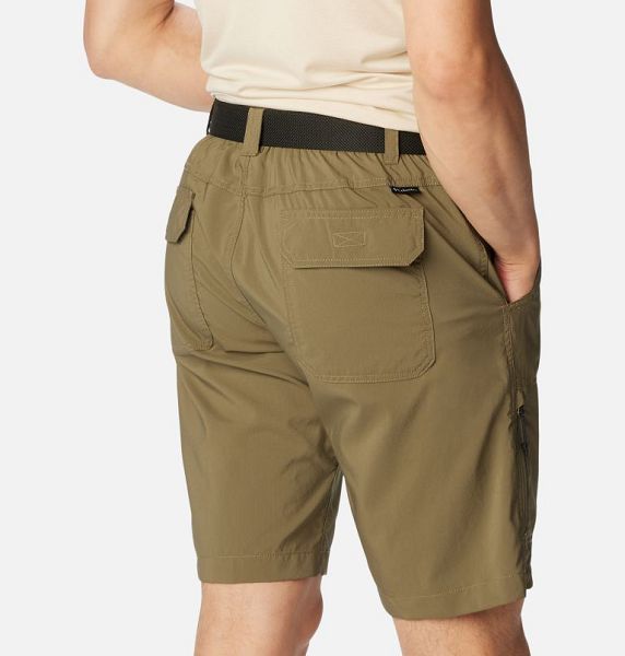 Men Columbia Silver Ridge™ Utility Walking Shorts Grey / Green | US-IRONEZ-487