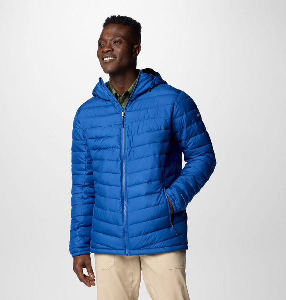 Men Columbia Slope Edge™ II Hooded Insulated Jackets Blue | US-CMFBDA-683