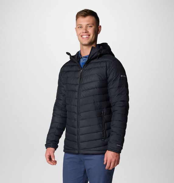 Men Columbia Slope Edge™ II Hooded Insulated Jackets Black | US-RHZLGT-029