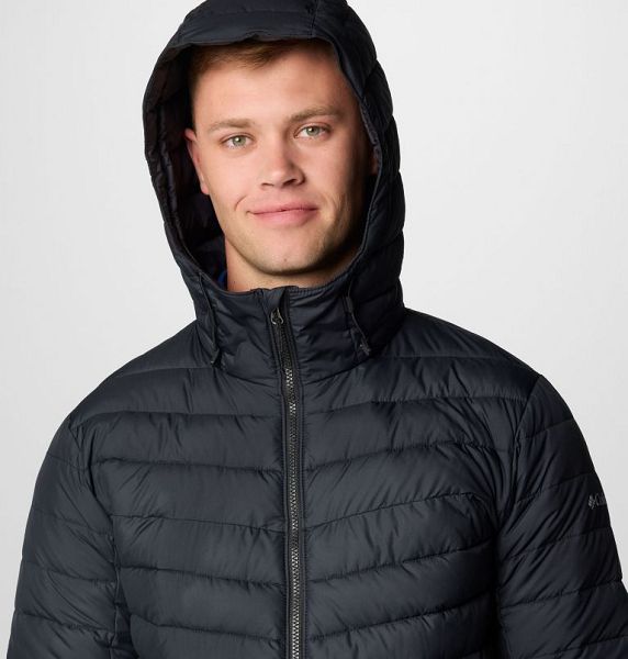 Men Columbia Slope Edge™ II Hooded Insulated Jackets Black | US-RHZLGT-029