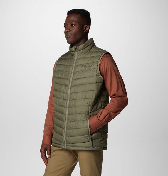 Men Columbia Slope Edge™ II Insulated Gilet Grey / Green | US-NZKXPQ-862