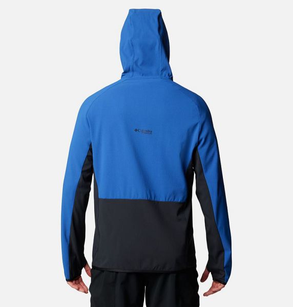 Men Columbia Spectre Ridge™ II Technical Hooded Fleece Jackets Blue / Black | US-TYPMZC-942