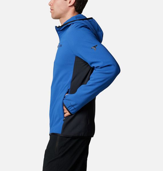 Men Columbia Spectre Ridge™ II Technical Hooded Fleece Jackets Blue / Black | US-TYPMZC-942