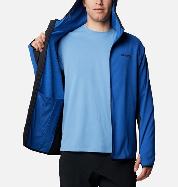 Men Columbia Spectre Ridge™ II Technical Hooded Fleece Jackets Blue / Black | US-TYPMZC-942