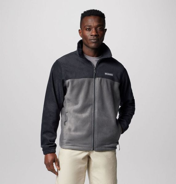 Men Columbia Steens Mountain™ 2.0 Fleece Black / Dark Grey | US-FKGTCL-589