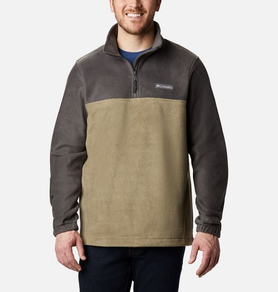 Men Columbia Steens Mountain™ Half Zip Fleece Dark Grey / Grey Green | US-XVNMQP-483