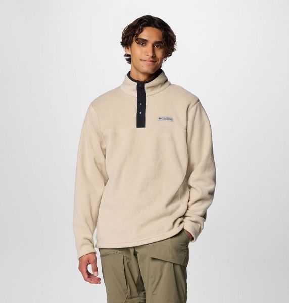 Men Columbia Steens Mountain™ II Half Snap Fleece Khaki / Black | US-VAELGC-842