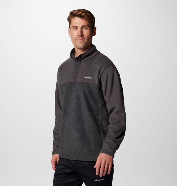 Men Columbia Steens Mountain™ II Half Snap Fleece Grey / Dark Grey | US-ICWYHD-146