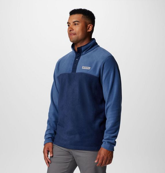 Men Columbia Steens Mountain™ II Half Snap Fleece Navy / Dark Blue | US-YVTJHN-097