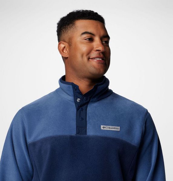 Men Columbia Steens Mountain™ II Half Snap Fleece Navy / Dark Blue | US-YVTJHN-097