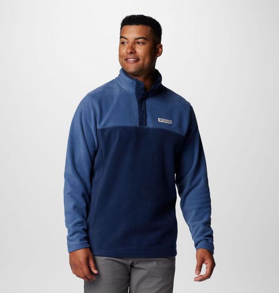 Men Columbia Steens Mountain™ II Half Snap Fleece Navy / Dark Blue | US-YVTJHN-097