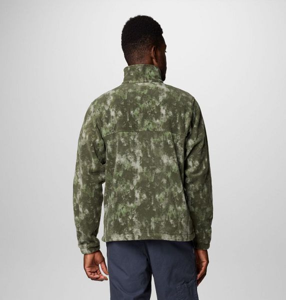 Men Columbia Steens Mountain™ Printed Fleece Jackets Green | US-QZCDPU-629