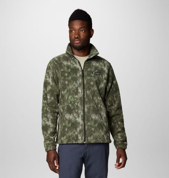 Men Columbia Steens Mountain™ Printed Fleece Jackets Green | US-QZCDPU-629